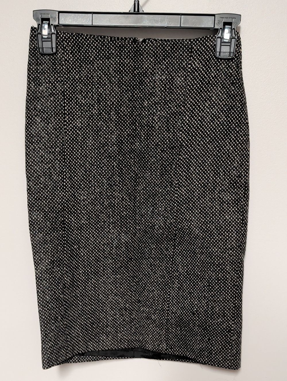 French Connection Black and White Tweed Pencil Skirt